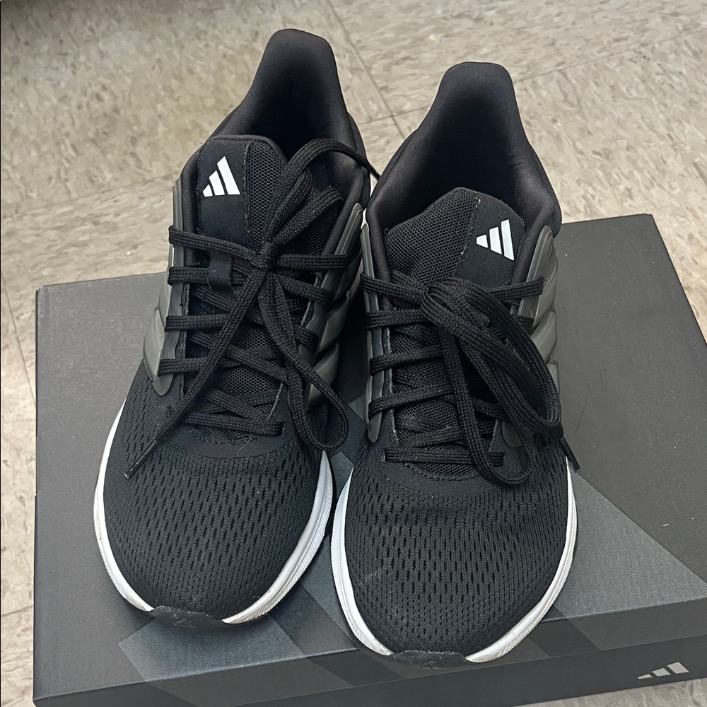 adidas Black Running Shoes with White Accents